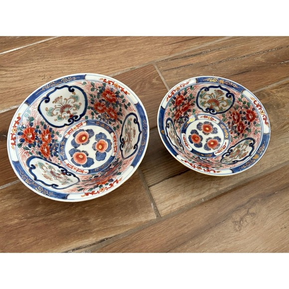 Other - Vintage Imari Japanese lotus bowls